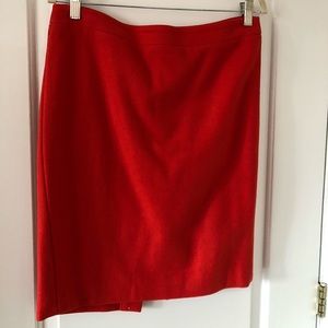 Red J. Crew Pencil Skirt